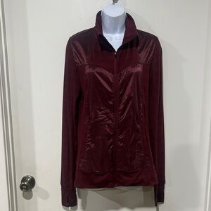 Mondetta Women’s Athletic Full Zip Lightweight  Burgundy Jacket Size Medium